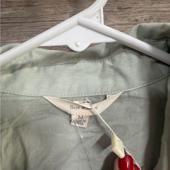 sim & Sam Sage Green Button Down Shirt - Picture 7 of 7